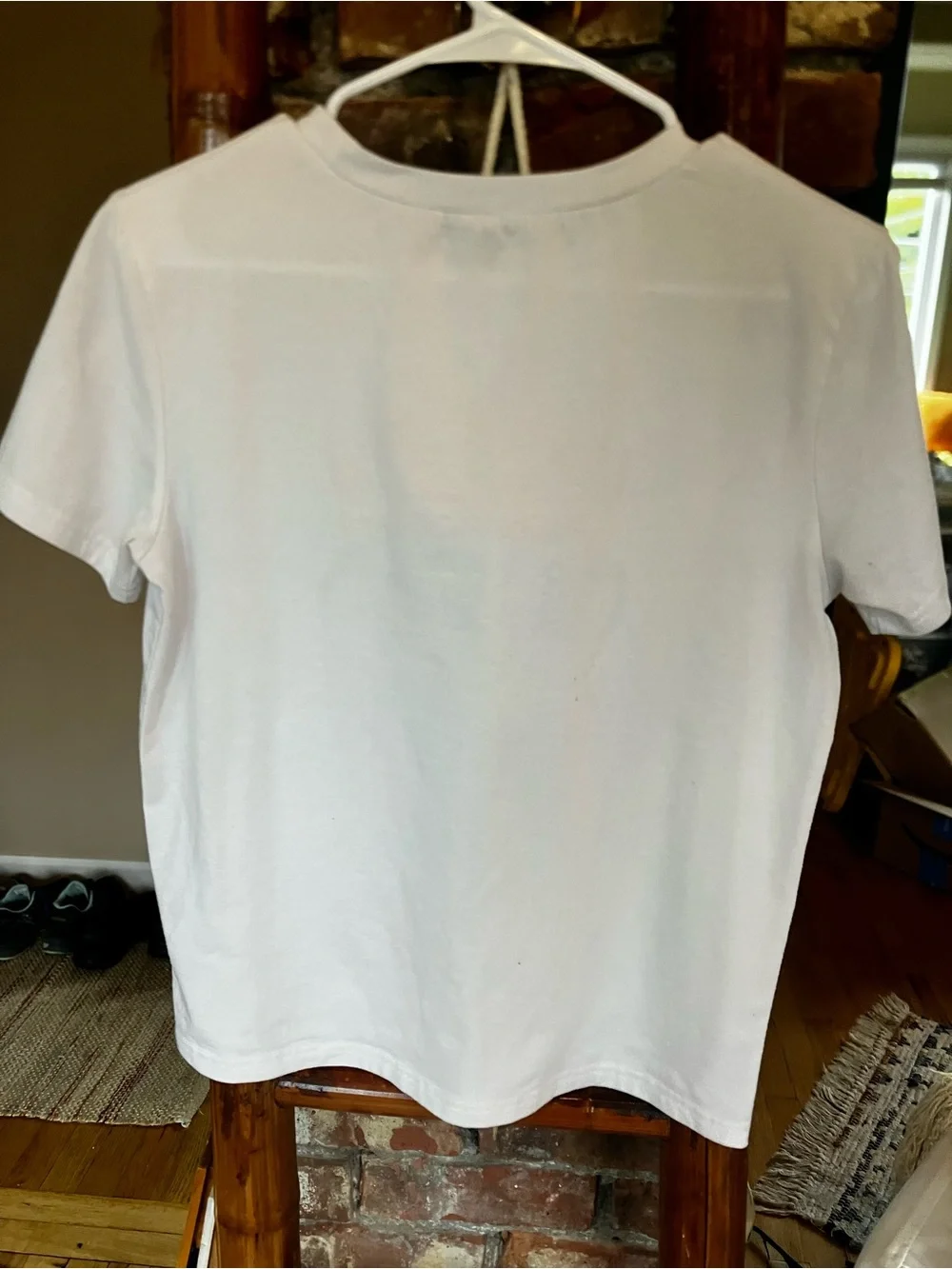 On Twelfth White Queen Graphic Tee Full Rhinestone Crown Accents Small